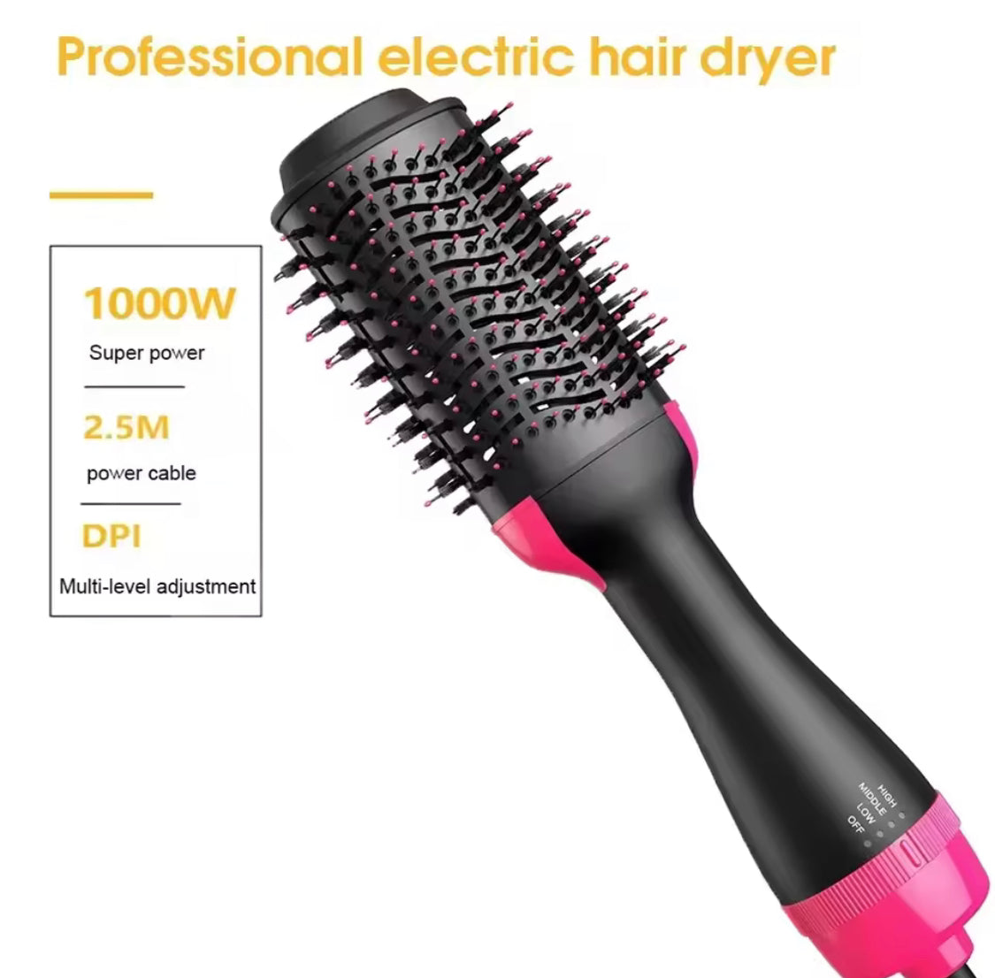Hot Air Brush, Rotating Hot Hair Dryer, Multifunctional Brush